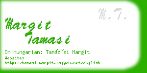 margit tamasi business card